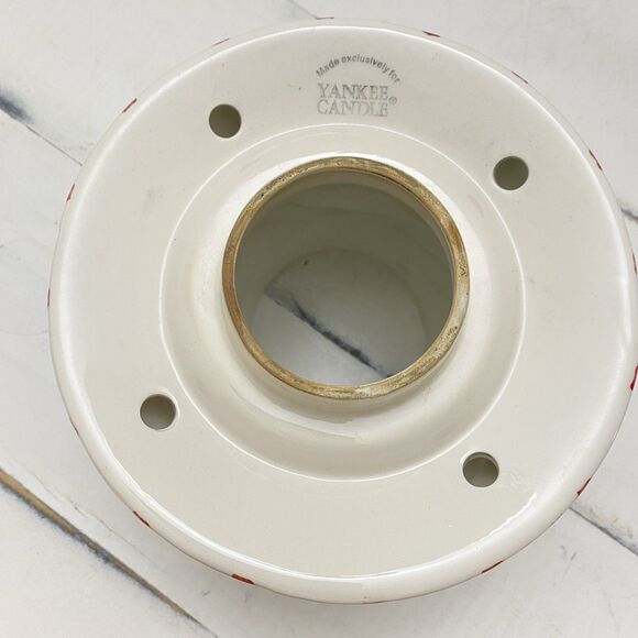 Yankee Candle Peppermint Pals Candy Cane Ceramic Candle Shade Holiday Christmas - Picture 5 of 7